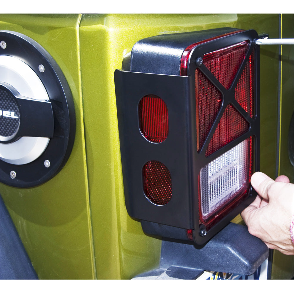 07-18 Jeep JK Tail Lamp Guard; Black; Pair by DV8 Offroad
