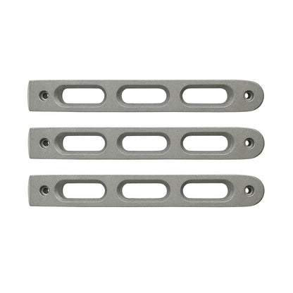 07-18 Jeep JK 2-Door Silver Slot Door Handle Insert; 3-Pieces by DV8 Offroad