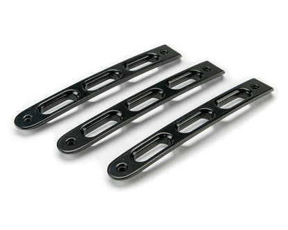 07-18 Jeep JK 2-Door Black Slot Style Door Handle Insert; 3-Pieces by DV8 Offroad