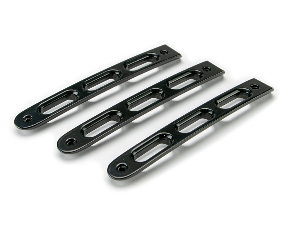 07-18 Jeep JK 2-Door Black Slot Style Door Handle Insert; 3-Pieces by DV8 Offroad