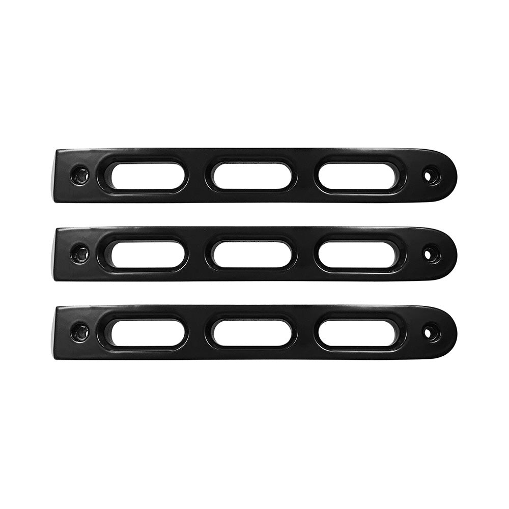 07-18 Jeep JK 2-Door Black Slot Style Door Handle Insert; 3-Pieces by DV8 Offroad