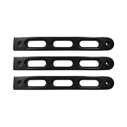 07-18 Jeep JK 2-Door Black Slot Style Door Handle Insert; 3-Pieces by DV8 Offroad