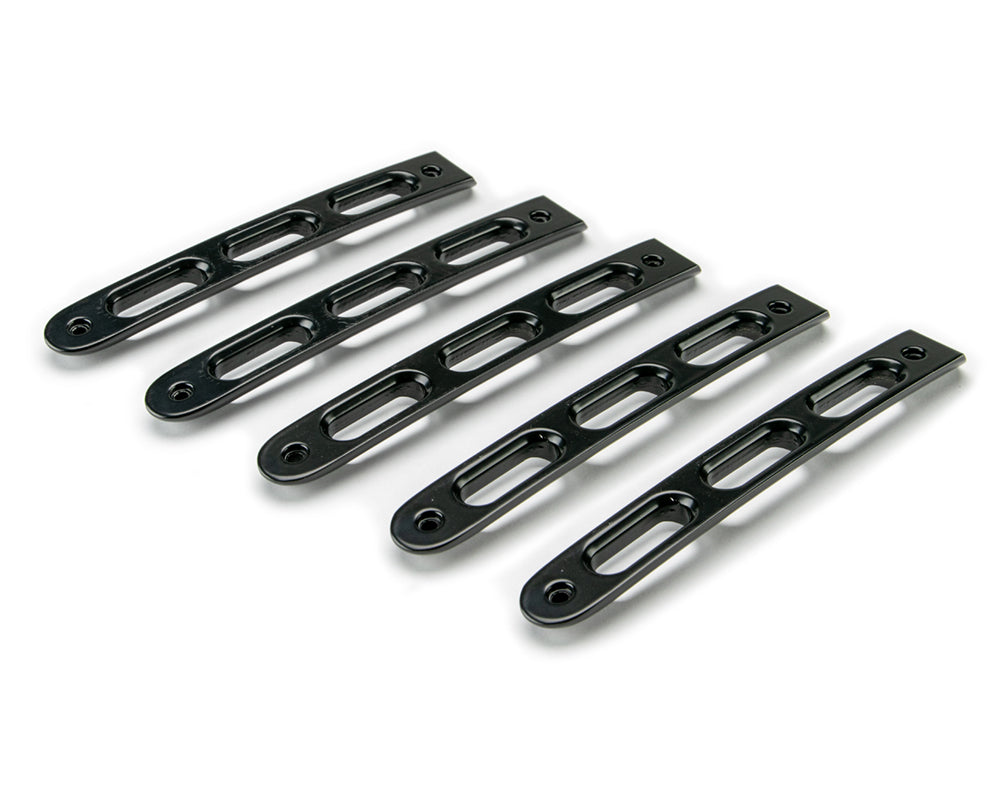 07-18 Jeep JK 4-Door Black Slot Style Door Handle Insert; 5-Pieces by DV8 Offroad