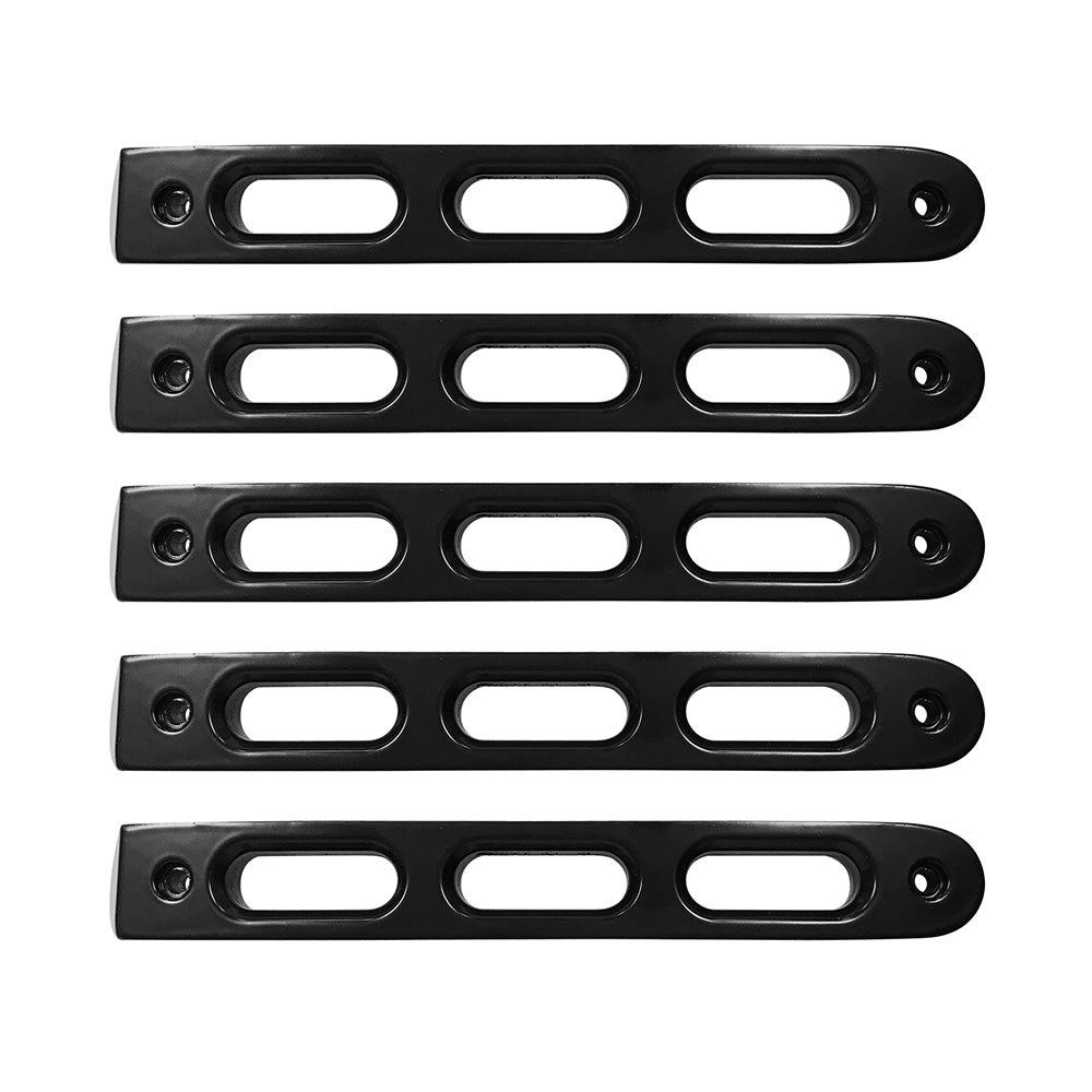 07-18 Jeep JK 4-Door Black Slot Style Door Handle Insert; 5-Pieces by DV8 Offroad