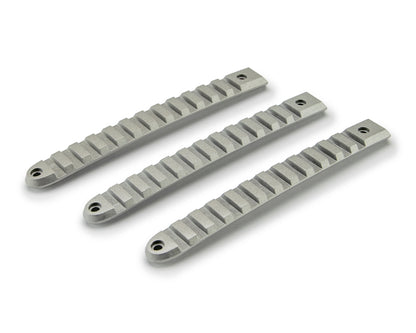07-18 Jeep JK 2-Door Silver Rail Door Handle Insert; 3-Pieces by DV8 Offroad