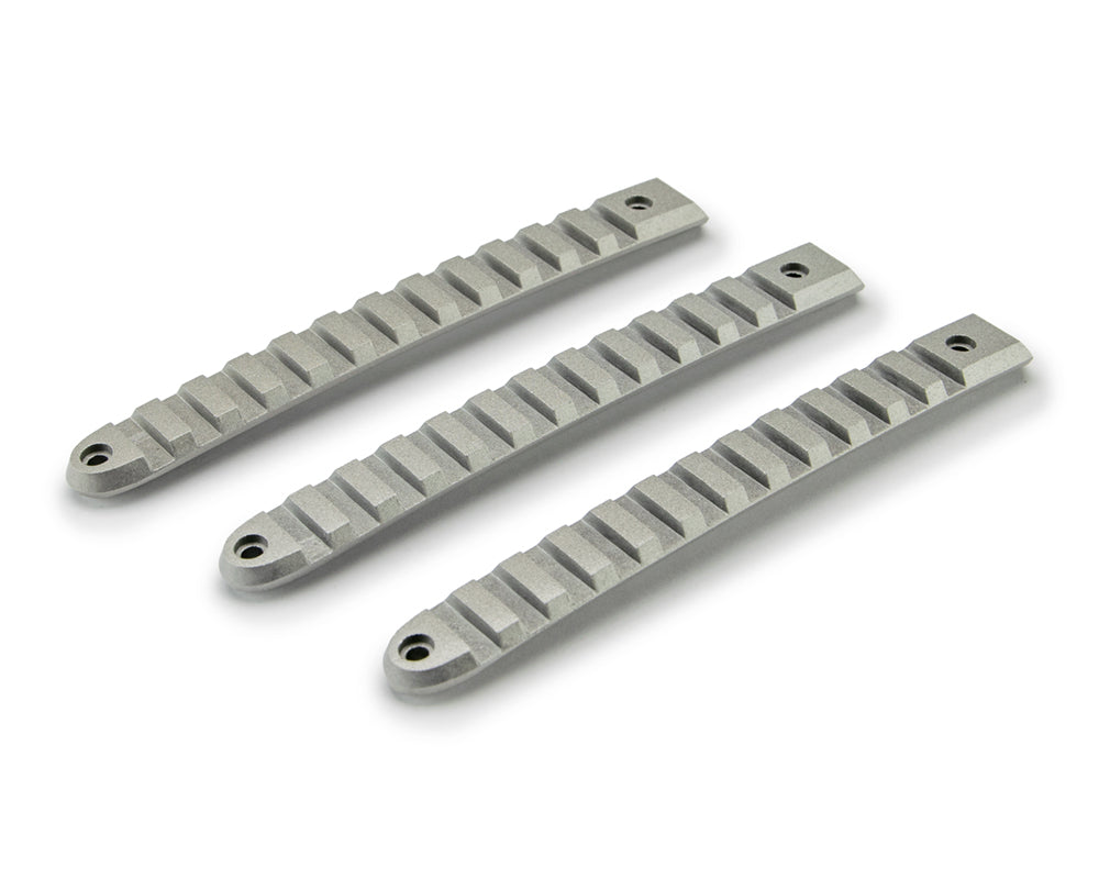 07-18 Jeep JK 2-Door Silver Rail Door Handle Insert; 3-Pieces by DV8 Offroad