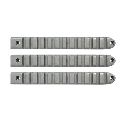 07-18 Jeep JK 2-Door Silver Rail Door Handle Insert; 3-Pieces by DV8 Offroad