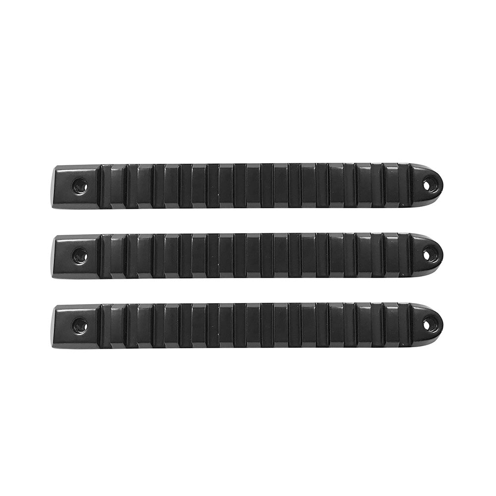 07-18 Jeep JK 2-Door Black Rail Style Door Handle Insert; 3-Pieces by DV8 Offroad
