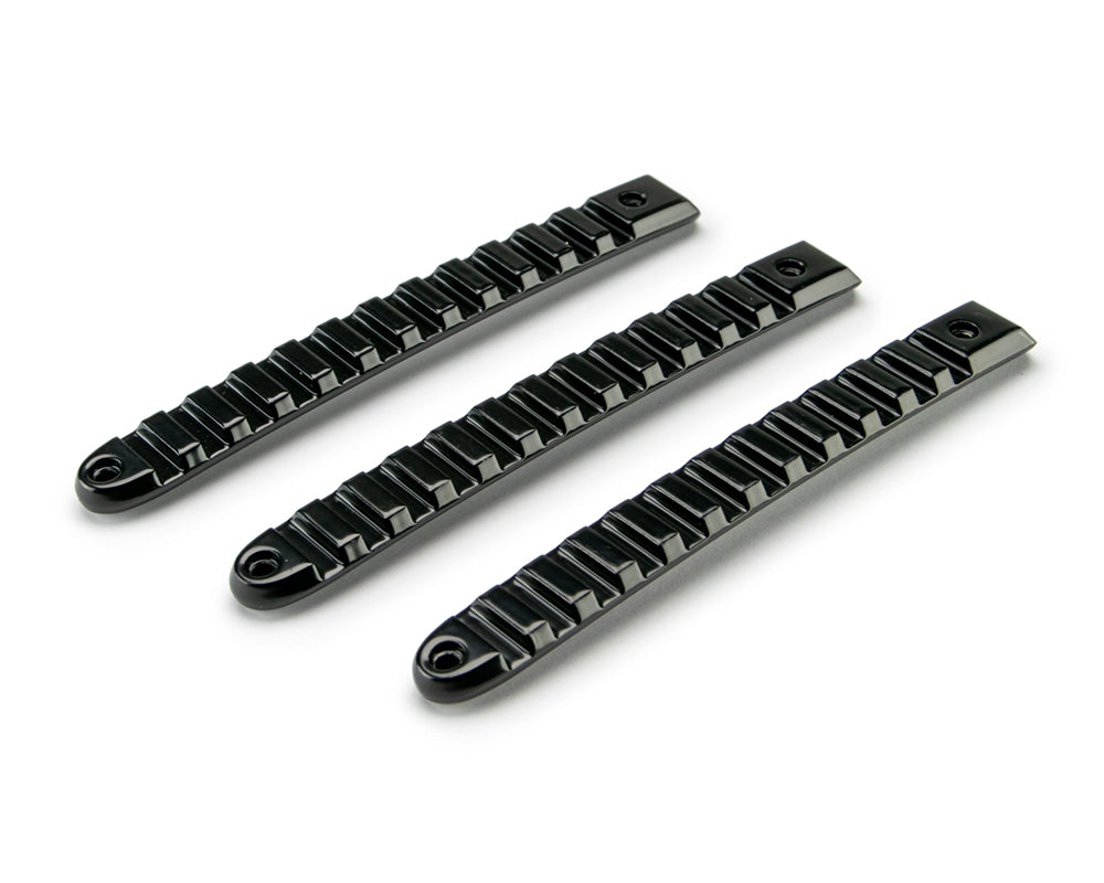 07-18 Jeep JK 2-Door Black Rail Style Door Handle Insert; 3-Pieces by DV8 Offroad