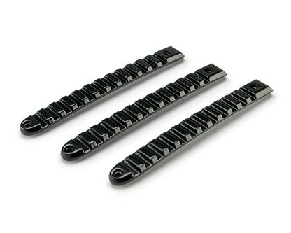 07-18 Jeep JK 2-Door Black Rail Style Door Handle Insert; 3-Pieces by DV8 Offroad