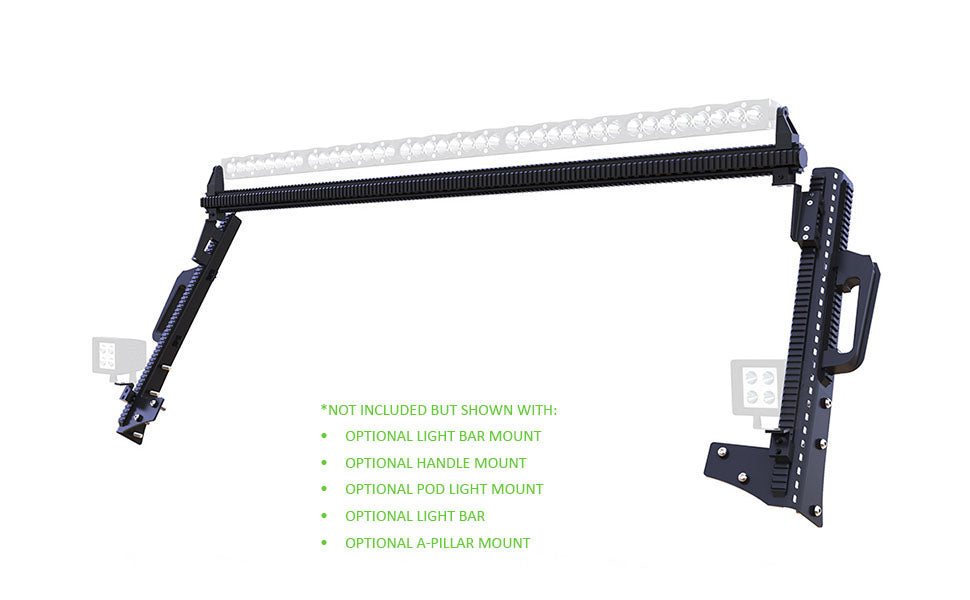 18-21 Jeep Wrangler JL Roof Rail Mounted System by DV8 Offroad