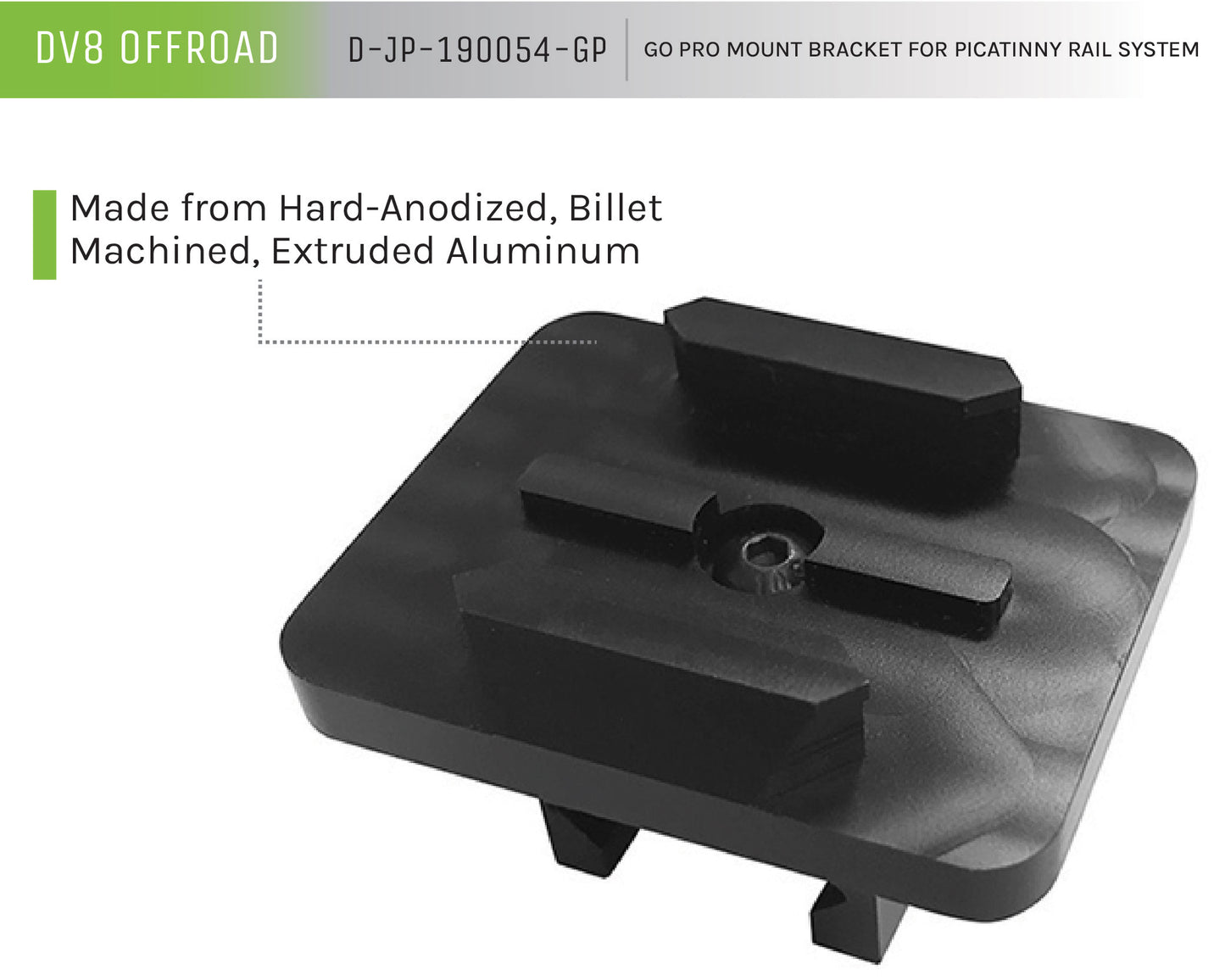 07-21 Jeep Wrangler JK/JL Go Pro Mount Bracket by DV8 Offroad