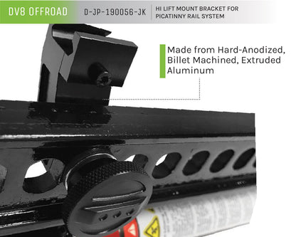 07-21 Jeep Wrangler JK/JL Hi Lift Mount Bracket by DV8 Offroad
