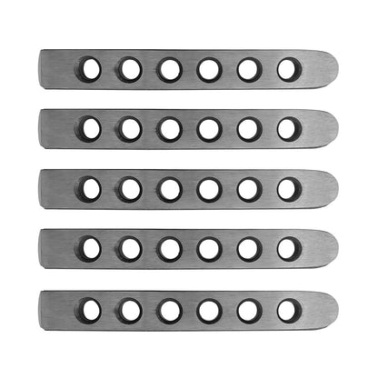 07-18 Jeep JK 4-Door Aluminum Door Handle Insert; 5-Pieces by DV8 Offroad