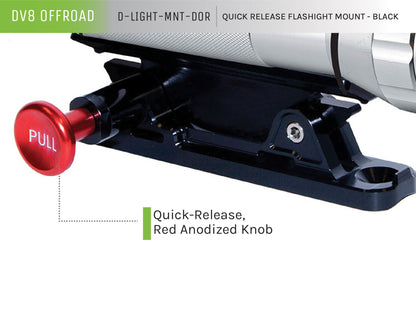 Flashlight Mount; Black by DV8 Offroad