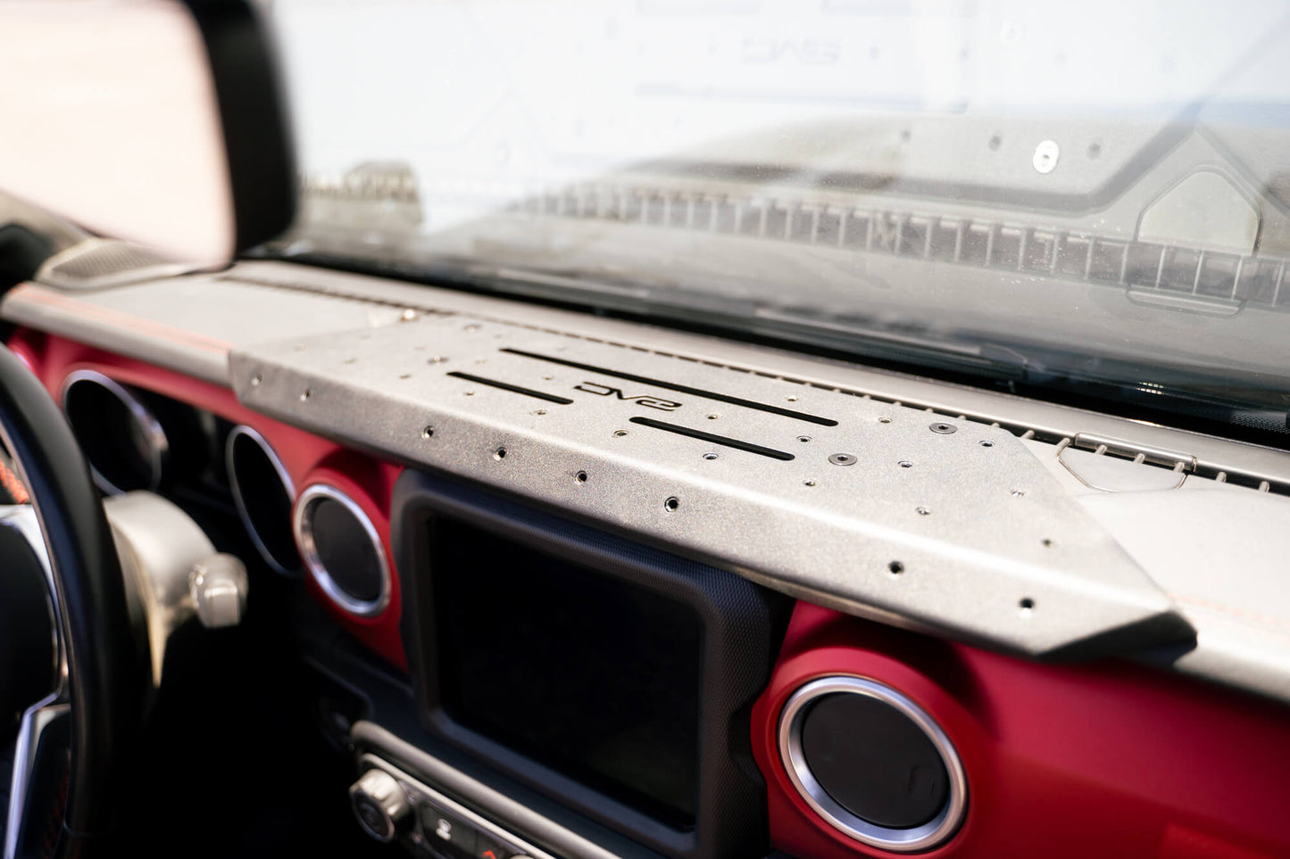 Tailored fit to the Jeep dash with a direct bolt on design. by DV8 Offroad