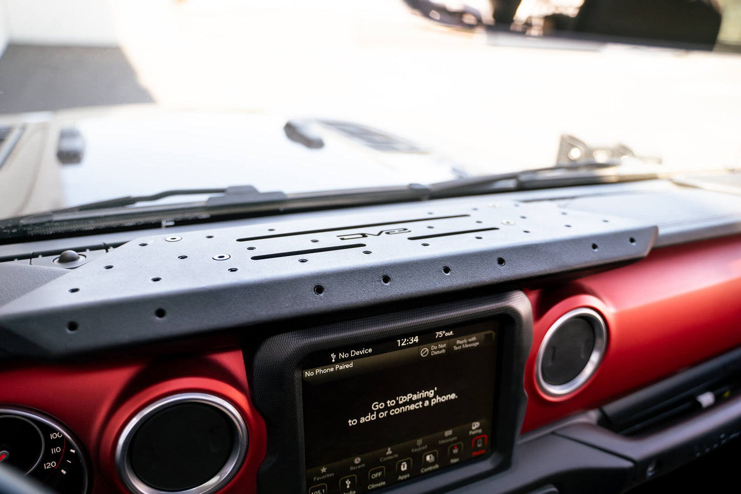 Tailored fit to the Jeep dash with a direct bolt on design. by DV8 Offroad