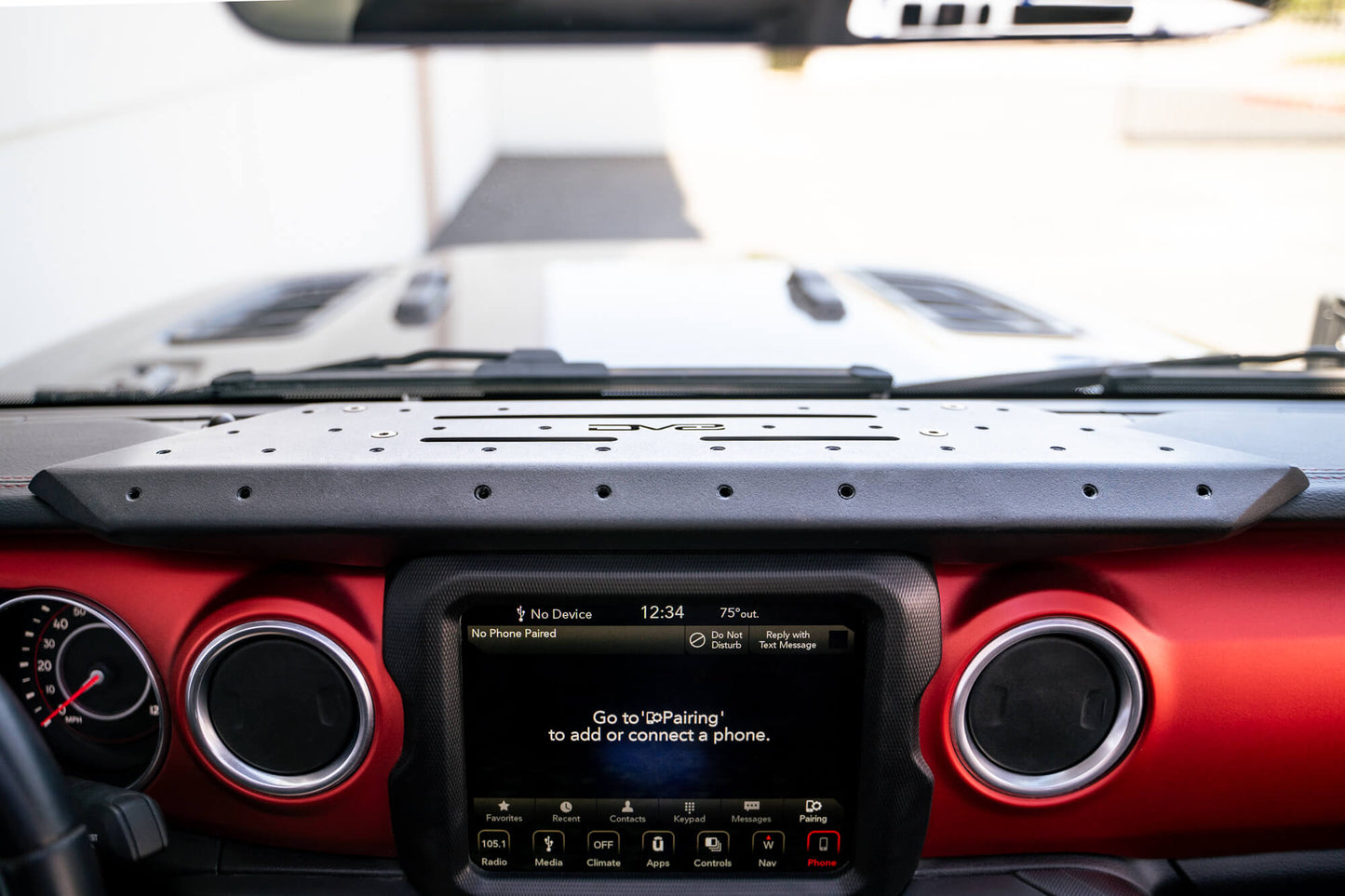 Tailored fit to the Jeep dash with a direct bolt on design. by DV8 Offroad