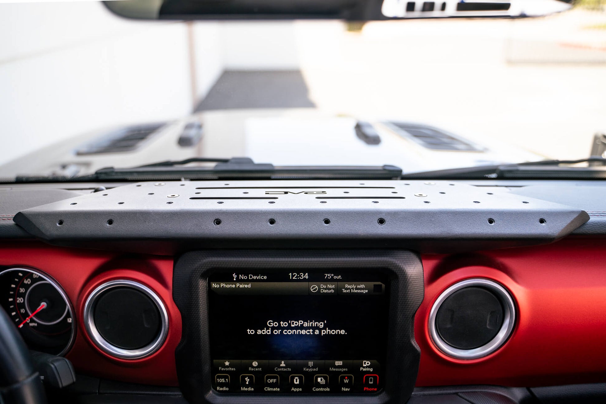 Tailored fit to the Jeep dash with a direct bolt on design. by DV8 Offroad