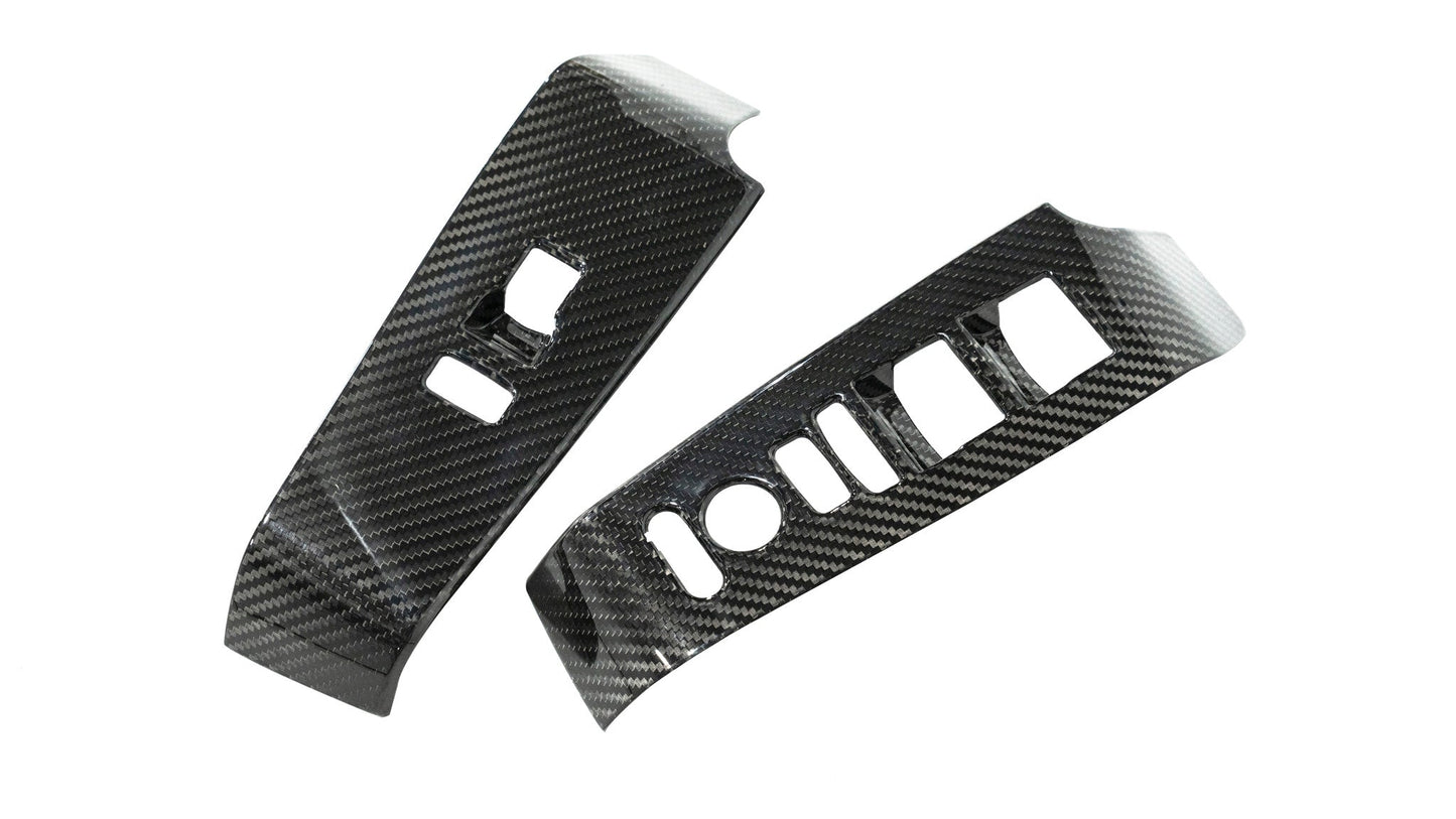 OLM LE Carbon Fiber Window Switch Panel Covers (Set of 4) - 2022+ FL Honda Civic / FL5 Type R by OLM