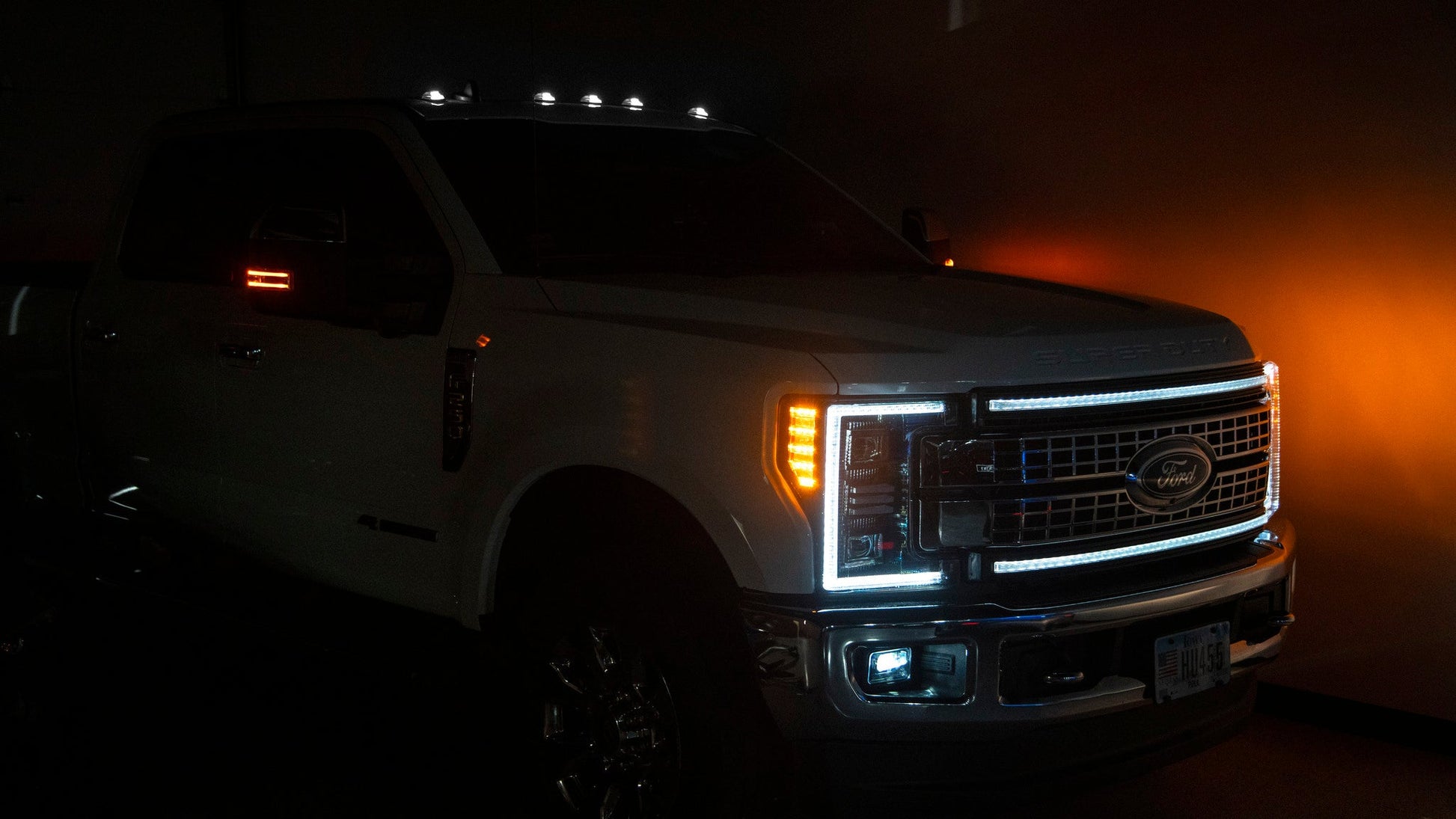 OLM Cab Light Replacement Set (Clear Lens/White Light) - 2017-2022 Ford Super Duty F250/F350 by OLM
