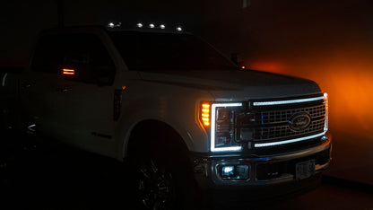 OLM Cab Light Replacement Set (Smoke Lens/White Light) - 2017-2022 Ford Super Duty F250/F350 by OLM