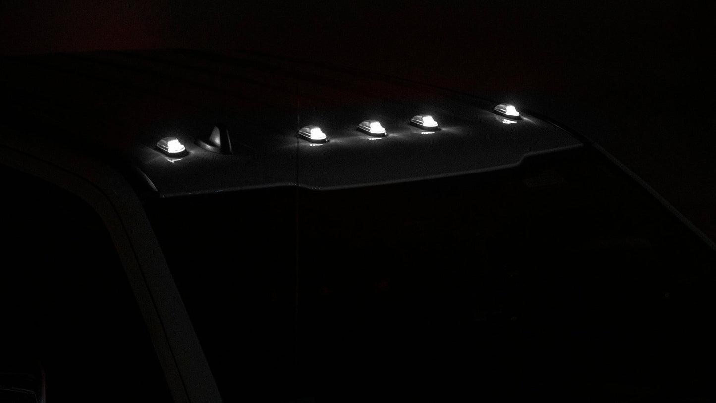 OLM Cab Light Replacement Set (Smoke Lens/White Light) - 2017-2022 Ford Super Duty F250/F350 by OLM
