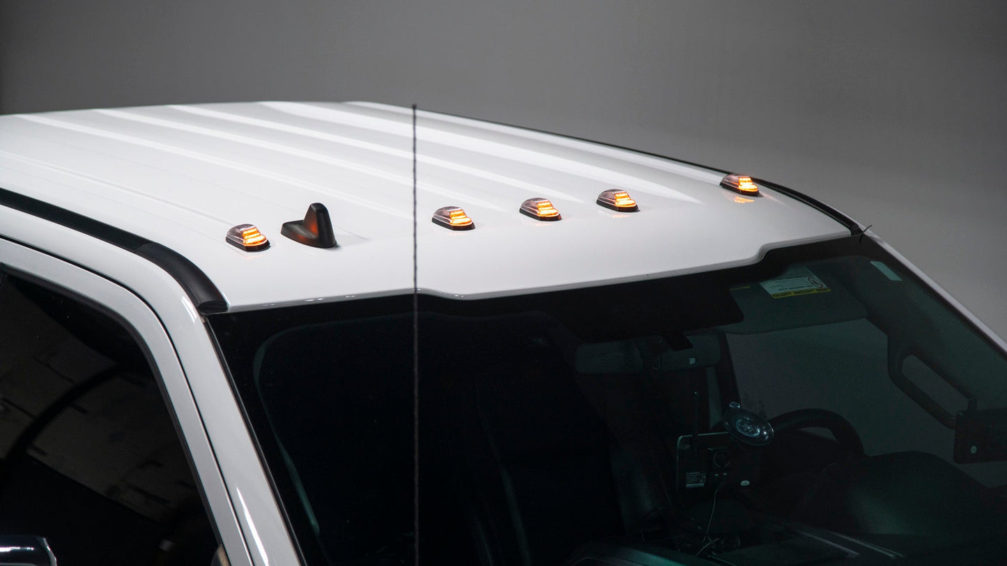 OLM Cab Light Replacement Set (Clear Lens/Amber Light) - 2017-2022 Ford Super Duty F250/F350 by OLM