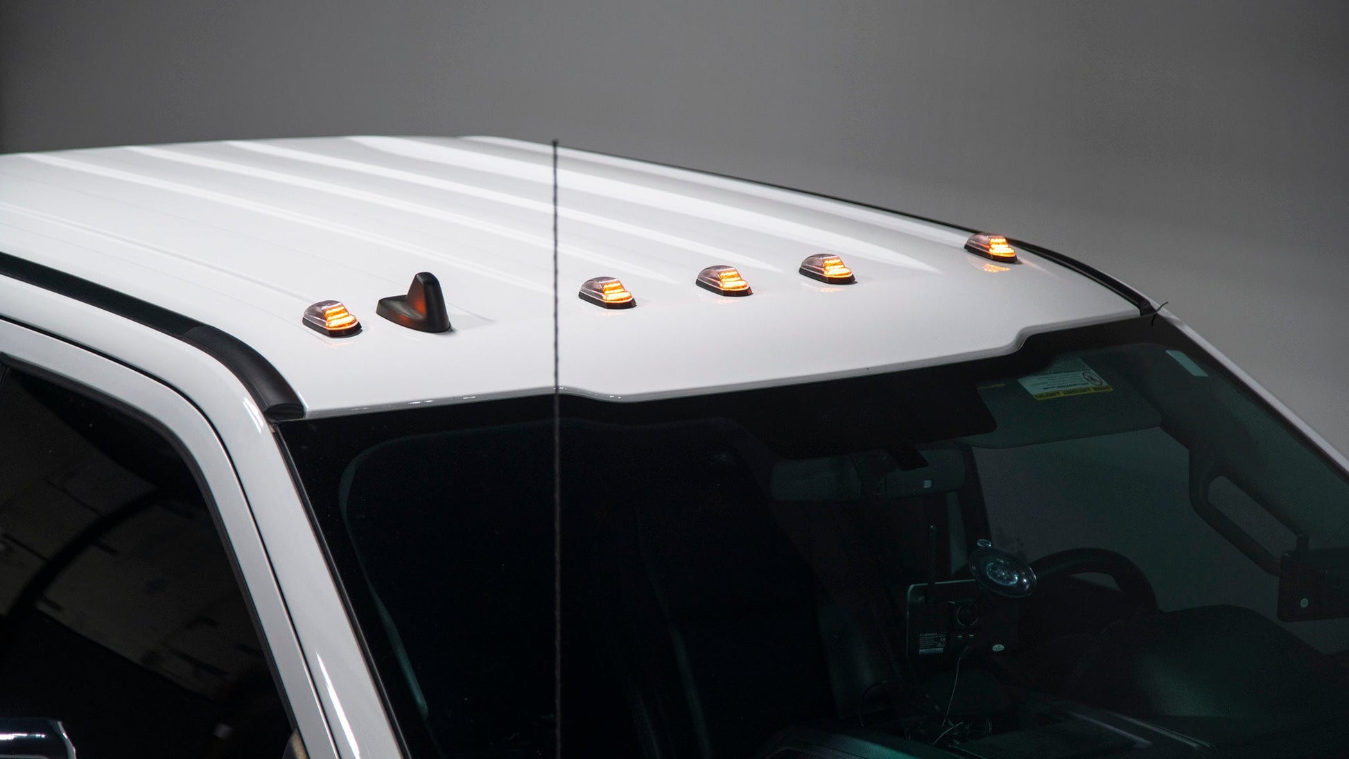 OLM Cab Light Replacement Set (Clear Lens/Amber Light) - 2017-2022 Ford Super Duty F250/F350 by OLM