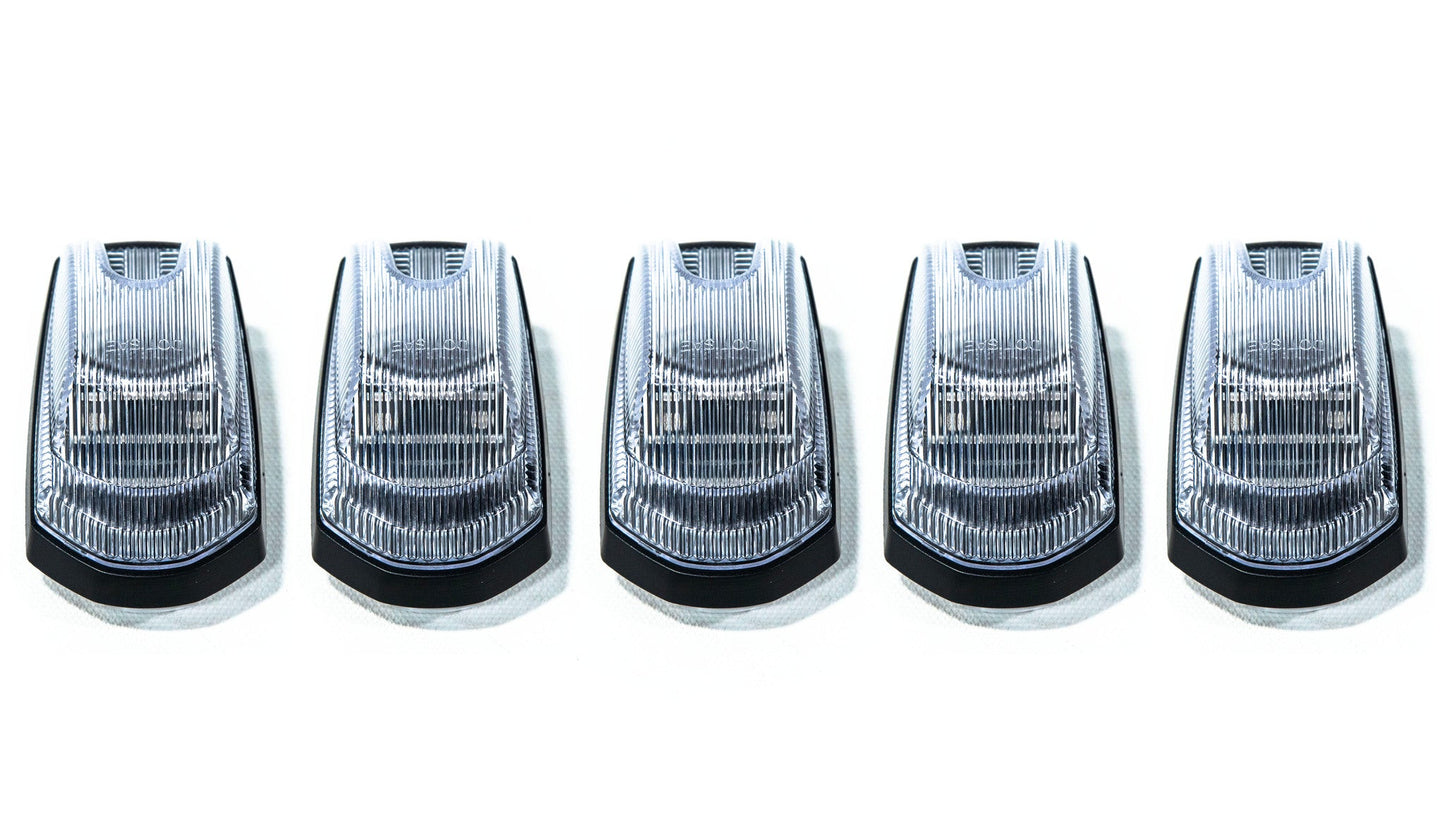 OLM Cab Light Replacement Set (Clear Lens/White Light) - 2017-2022 Ford Super Duty F250/F350 by OLM
