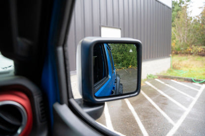 OLM Convex Mirrors with Defrosters and BSM (Chrome) - 2018+ Wrangler by OLM