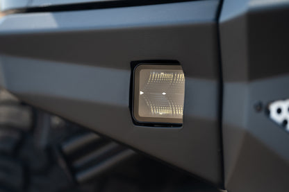 BE3EW40W UNIVERSAL 3 INCH CUBE LED LIGHT WITH FLOOD PATTERN AND POST MOUNT by DV8 Offroad