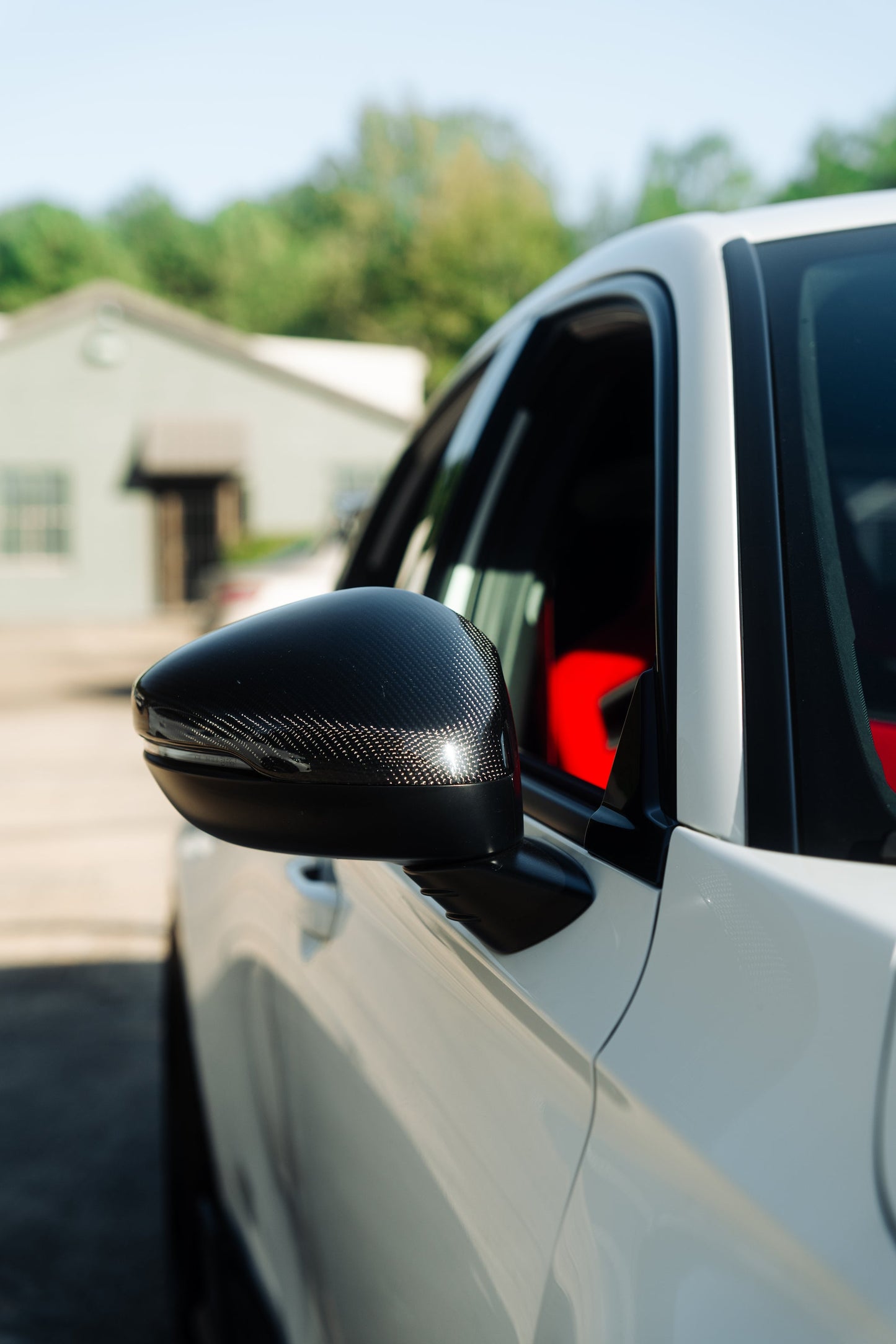 OLM Full Replacement Carbon Fiber Mirror Covers w/Turn Signal - 2022+ Honda Civic / Type R / 2023+ Acura Integra by MYX Automotive