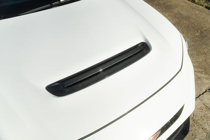 OLM Carbon Fiber Engine Hood Duct Cover - 2023+ Honda Civic Type R by MYX Automotive