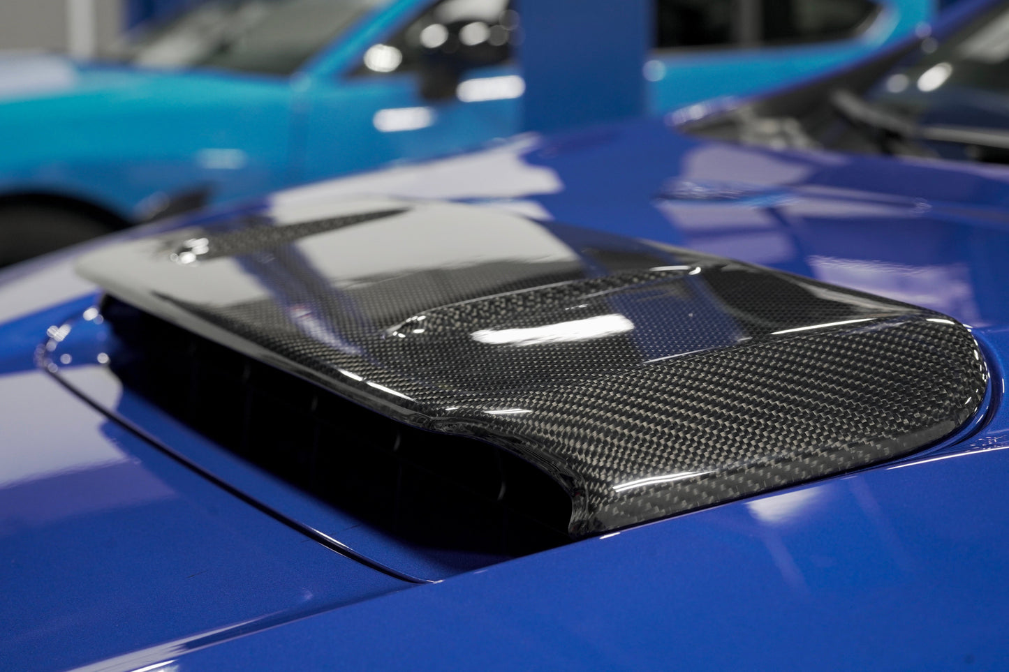 OLM A1 Style CF Hood Scoop Cover - 2022-2025 Subaru WRX by OLM