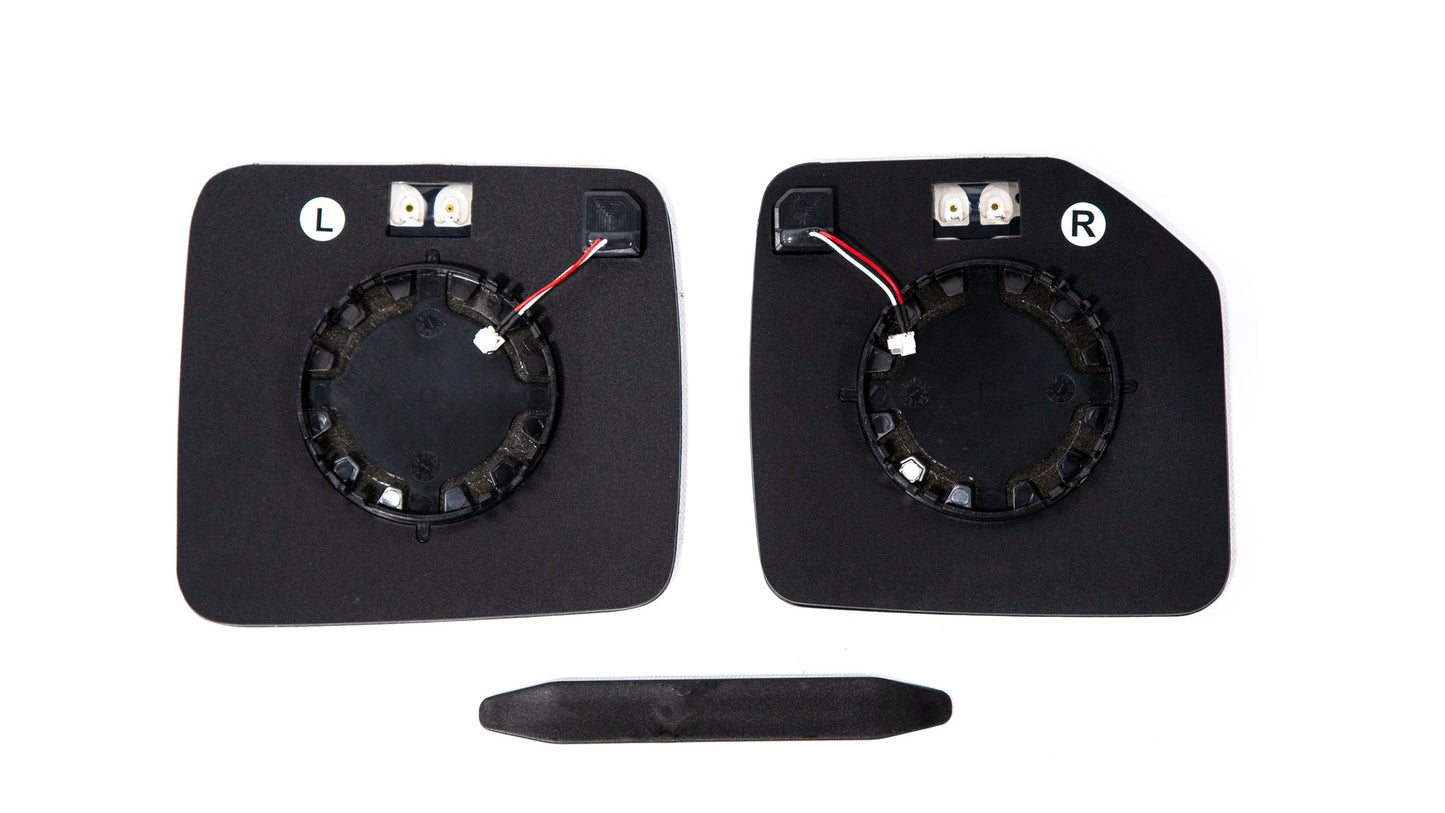 OLM 2021+ Ford Bronco Wide Angle Mirrors with Defrost and BSM - (Chrome) by OLM