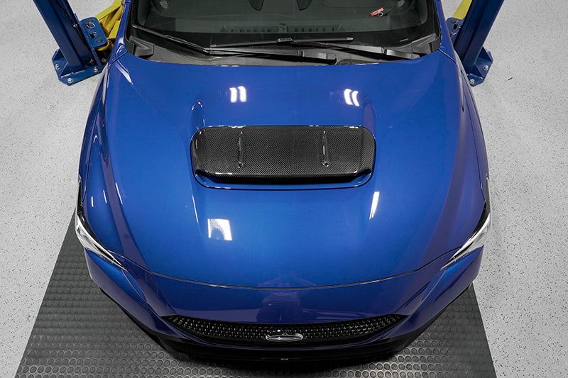 OLM A1 Style CF Hood Scoop Cover - 2022-2025 Subaru WRX by OLM