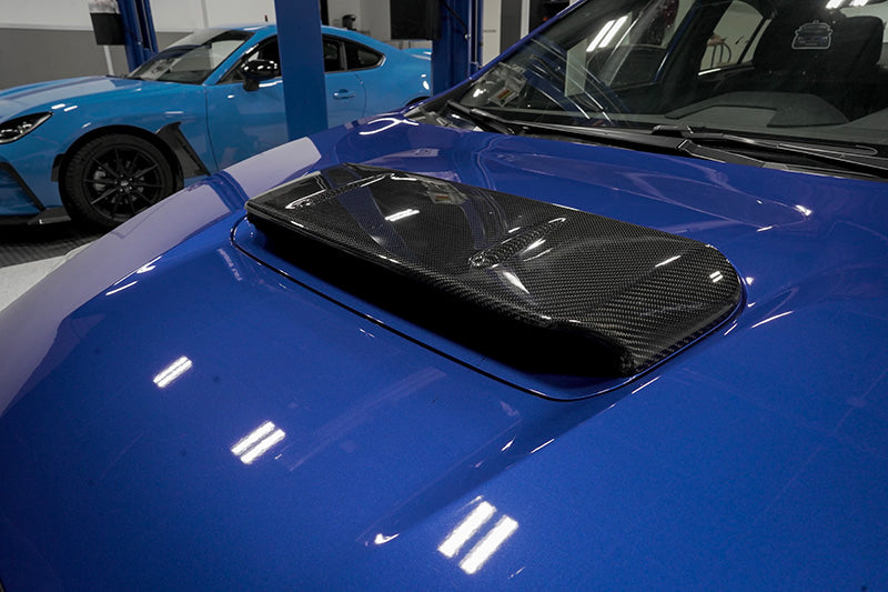 OLM A1 Style CF Hood Scoop Cover - 2022-2025 Subaru WRX by OLM