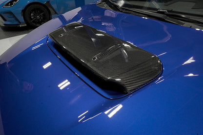 OLM A1 Style CF Hood Scoop Cover - 2022-2025 Subaru WRX by OLM