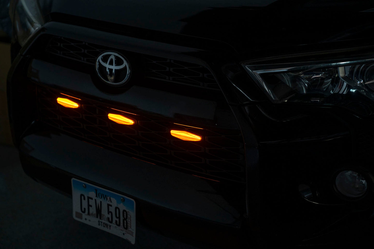 OLM Grille Lights (Amber Lens / Amber LED) - 14-19 Toyota 4Runner by OLM