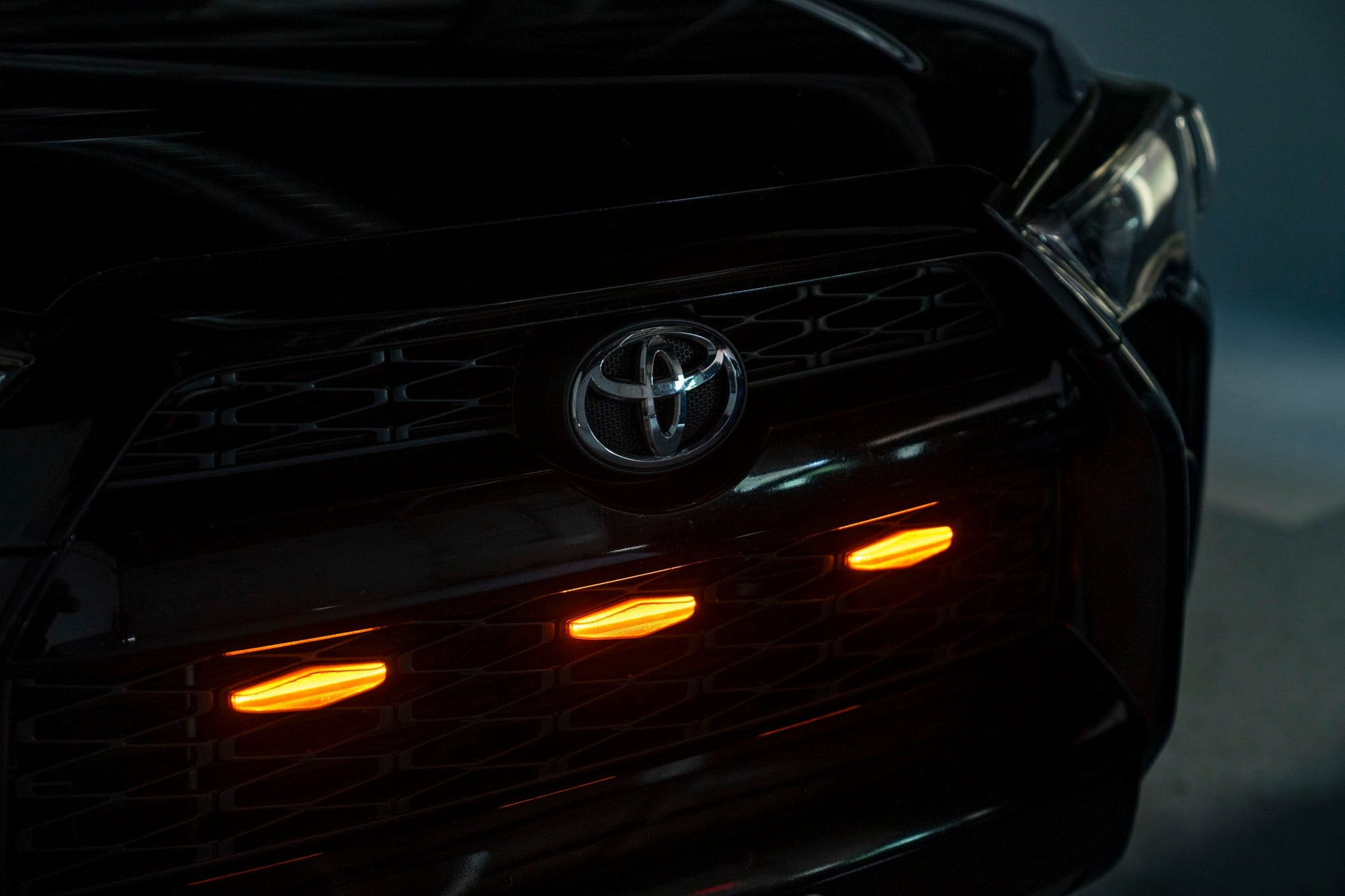OLM Grille Lights (Clear Lens / Amber LED) - 14-19 Toyota 4Runner by OLM