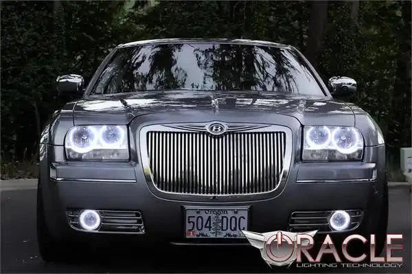 ORACLE Lighting 2005-2010 Chrysler 300 Base V6 Pre-Assembled Halo Headlights - Non HID - Chrome Housing by ORACLE Lighting