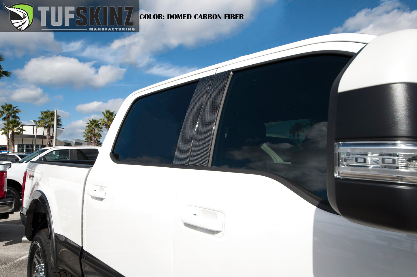 Door Pillars Accent Trim Fits 2017-2022 Ford Super Duty by Tufskinz.com