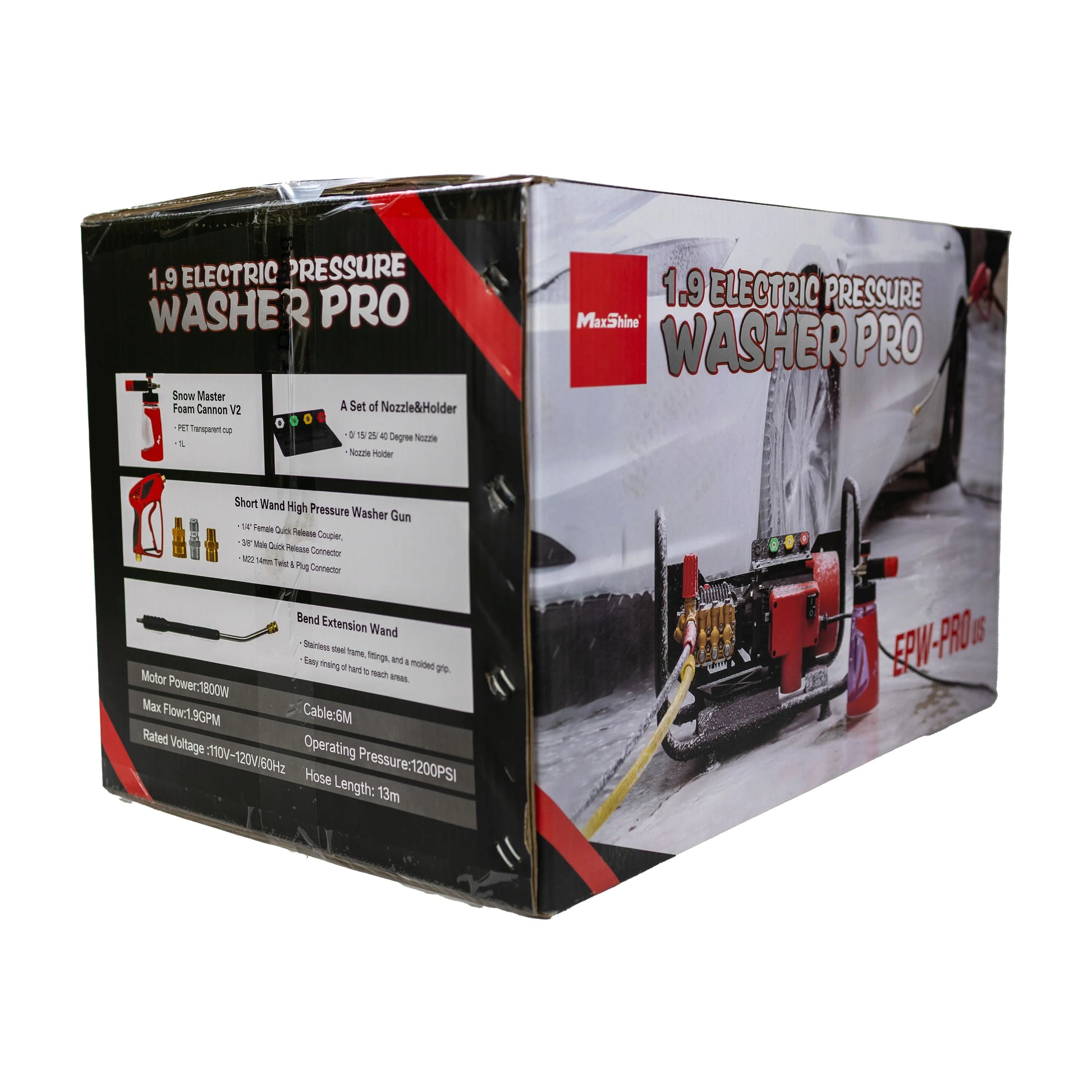Electric Pressure Washer Pro - 1200PSI 1.9GPM by MaxshineUSA