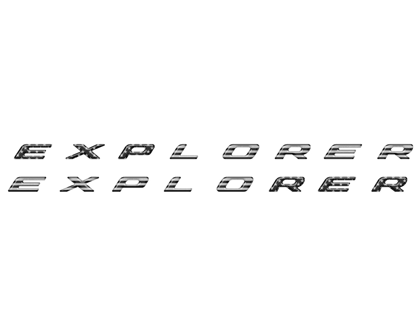 Rocker Panel Letter Inserts Fits 2020-2026 Ford Explorer by Tufskinz.com