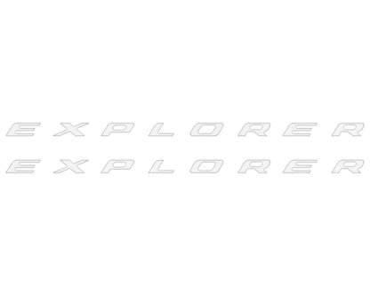 Rocker Panel Letter Inserts Fits 2020-2026 Ford Explorer by Tufskinz.com