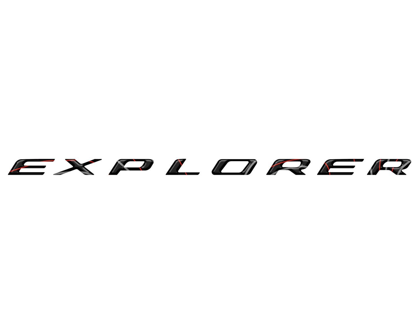 Liftgate Letter Overlays Fits 2025-2026 Ford Explorer by Tufskinz.com