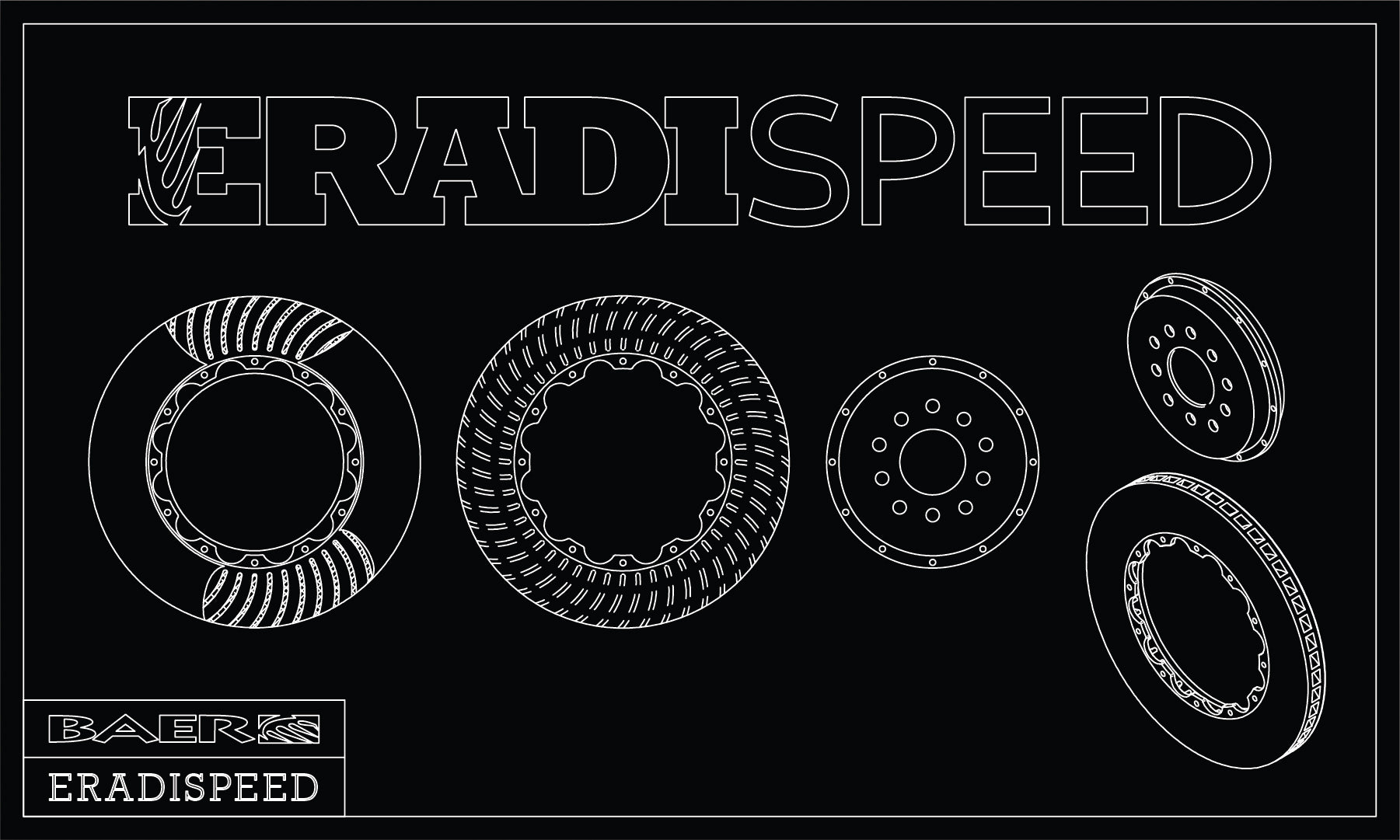Baer Brakes EradiSpeed+ Rear 2-piece Performance Brake Rotors, SDZ by Baer Brake Systems