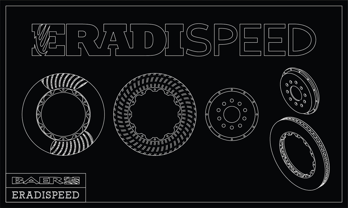 Baer Brakes EradiSpeed+ Rear 2-piece Performance Brake Rotors, SDZ by Baer Brake Systems