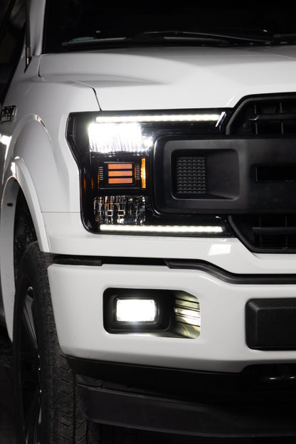 OLM Select Line LED Fog Lights (Chrome) - 15-20 Ford F150 17-22 F250/F350 by MYX Automotive